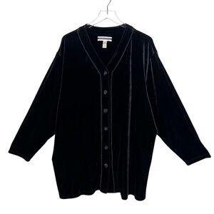 Vintage Black Velvet Amanda Smith Women’s Shacket Sz 2X